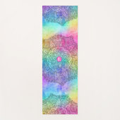 Monogram kleurrijke regenboogWaterverf Yogamat (Voorkant)