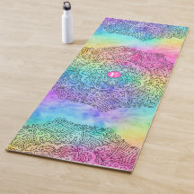 Monogram kleurrijke regenboogWaterverf