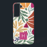 Monogram Kleurrijke Retro Floral Boho Samsung Galaxy Hoesje<br><div class="desc">Monogram Kleurrijke Retro Floral Boho Samsung Galaxy S22  Hoesje. Perfect als een op maat gemaakt geschenk aan een meisje,  dochter,  je vriend of kantoorgenoot.</div>