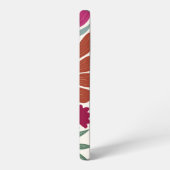 Monogram Kleurrijke Retro Floral Boho Samsung Galaxy Hoesje (Linkerkant)