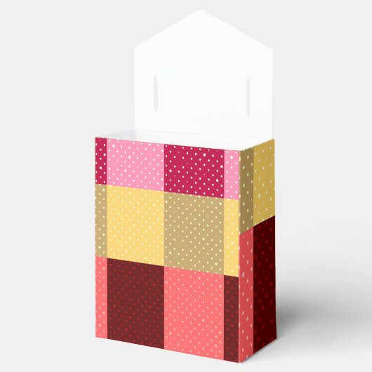Monogram Kleurrijke Stippen Stijlvol Bedankdoosjes (Geopend)
