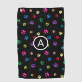 Monogram kleurrijke verf golfhanddoek (Voorkant)