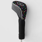 Monogram kleurrijke verf golfheadcover (Schuin)