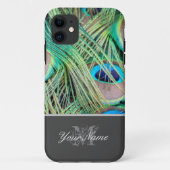  monogram kleurrijke vrek veren! Case-Mate iPhone case (Achterkant)