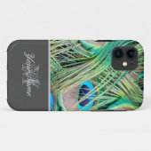  monogram kleurrijke vrek veren! Case-Mate iPhone case (Achterkant (horizontaal))