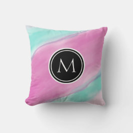 Monogram kleurrijke Waterverf Kussen