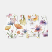 Monogram Kleurrijke Wilde Geïllustreerde Bloem Bedankdoosjes (Uitgevouwen)