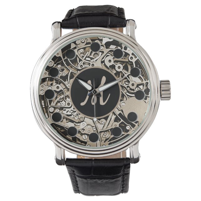 Monogram klokwerk: Gold Pocket Wrist Watch Horloge (Voorkant)