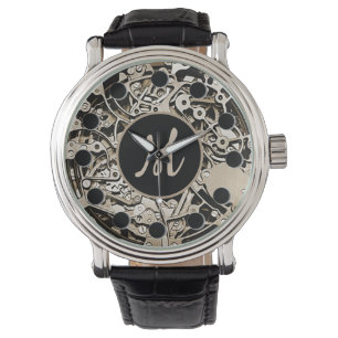Monogram klokwerk tandwielen Gold Pocket Wrist Wat Horloge