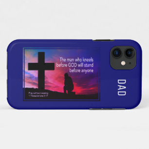 Monogram KNEELS VOOR GOD Christelijk Case-Mate iPhone Case