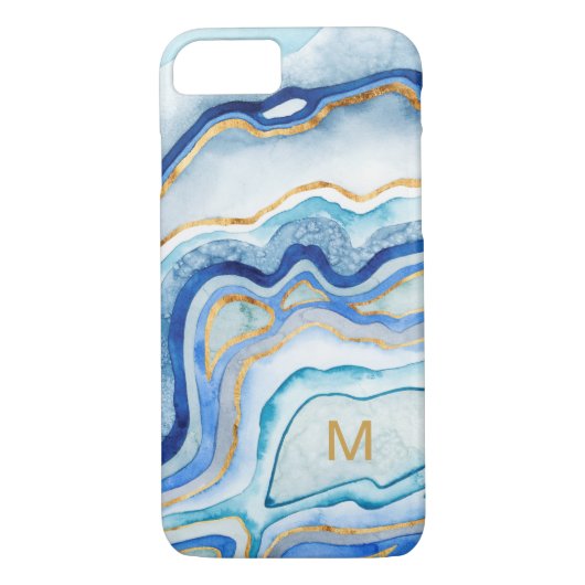 Monogram | Kobalt Agate II Case-Mate iPhone Case (Achterkant)