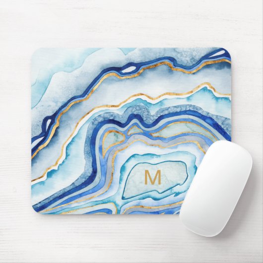 Monogram | Kobalt Agate II Muismat (Met muis)