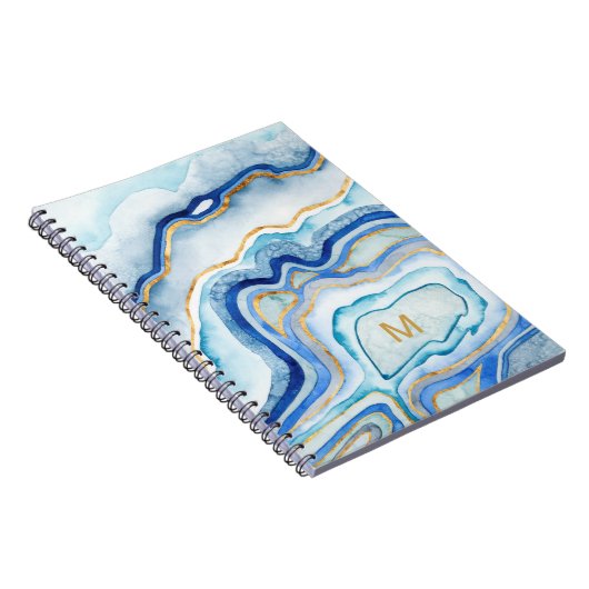 Monogram | Kobalt Agate II Notitieboek (Rechterzijde)