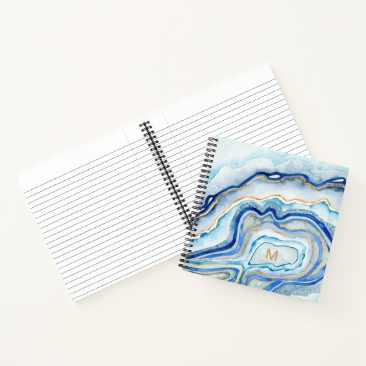 Monogram | Kobalt Agate II Notitieboek (Binnen)