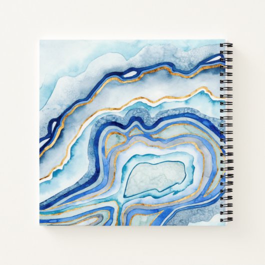 Monogram | Kobalt Agate II Notitieboek (Achterkant)