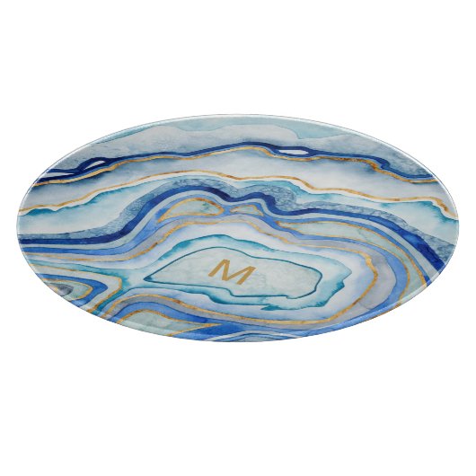 Monogram | Kobalt Agate II Snijplank (Hoek)