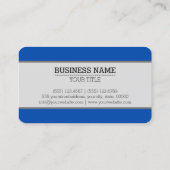 Monogram Kobalt Blue Solid Color Background Visitekaartje (Achterkant)