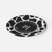 Monogram Koe Afdrukpapier Bord Baby shower (Gekanteld)