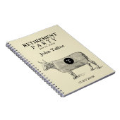 Monogram  Koe Blanket Retirement Guest Book Notitieboek (Rechterzijde)