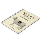 Monogram  Koe Blanket Retirement Guest Book Notitieboek (Linkerzijde)