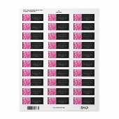 Monogram Koe Hot Pink en White Print Etiket (Full Sheet)