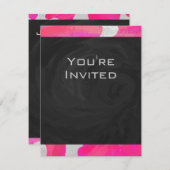 Monogram Koe Hot Pink en White Print Kaart (Voorkant / Achterkant)