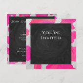 Monogram Koe Hot Pink en White Print Kaart (Voorkant / Achterkant)