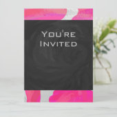 Monogram Koe Hot Pink en White Print Kaart (Staand voorkant)