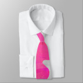 Monogram Koe Hot Pink en White Print Stropdas (Gebonden)