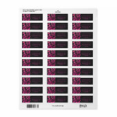 Monogram Koe Hot Pink en zwarte afdrukken Etiket (Full Sheet)
