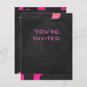 Monogram Koe Hot Pink en zwarte afdrukken Kaart (Voorkant / Achterkant)