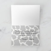 Monogram Koe Spots All Ocassion Dankuwel Nota Bedankkaart (Binnen)