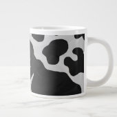 Monogram Koe Zwart en Wit Grote Koffiekop (Rechts)