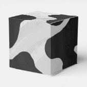 Monogram Koe zwart-wit Bedankdoosjes (Achterkant)