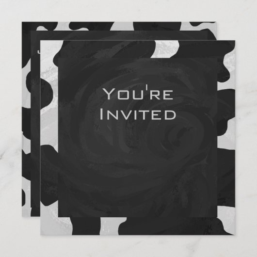 Monogram Koe zwart-wit Kaart (Voorkant / Achterkant)