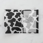 Monogram Koe zwart-wit Kaart (Binnen)