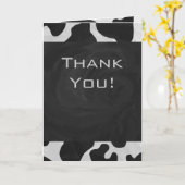 Monogram Koe zwart-wit Kaart (Gele Bloem)