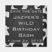 Monogram Koe zwart-wit Magneet (Voorkant)