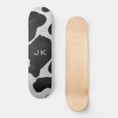 Monogram Koe zwart-wit Persoonlijk Skateboard (Voorkant)