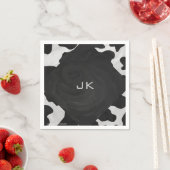 Monogram Koe zwart-wit Servetten (Insitu)