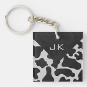 Monogram Koe zwart-wit Sleutelhanger (Voorkant)