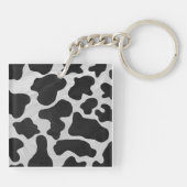 Monogram Koe zwart-wit Sleutelhanger (Achterkant)