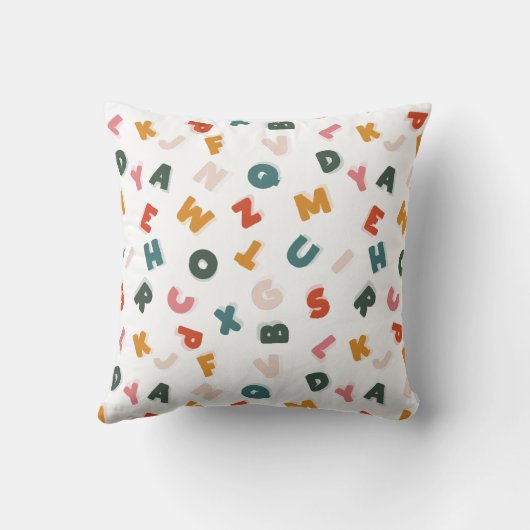 monogram koele alfabet soep kussen (Achterkant)