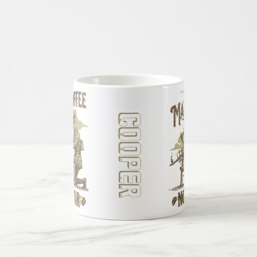 Monogram Koele  Soilder maken Koffie Grappig Koffiemok (Center)