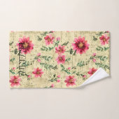 Monogram koele transparante tekst Retro plakboek Bad Handdoek (Handdoek)