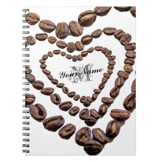 Monogram Koffeholic notitieboek! Notitieboek (Voorkant)