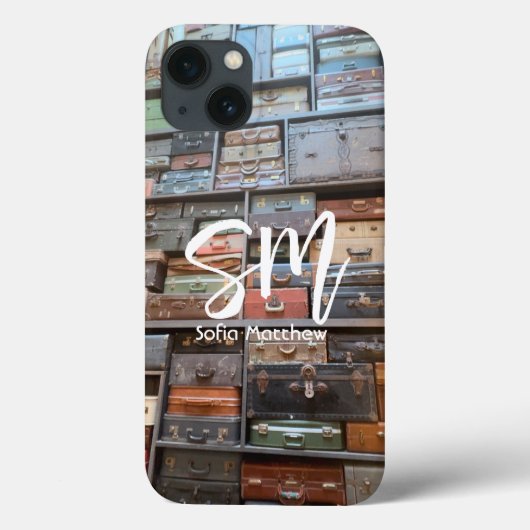Monogram  koffertoren Fotoreis Case-Mate iPhone Case (Achterkant)