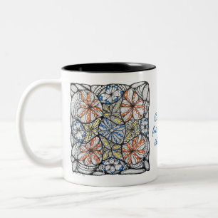 Monogram Koffie en Vrienden Perfecte Mix Tweekleurige Koffiemok