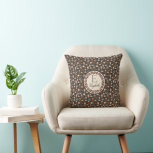 Monogram koffie Herfst Kussen