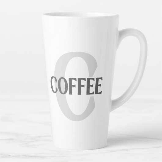 monogram koffie latte mok (Rechts)